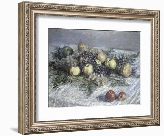 Still Life with Pears and Grapes-Claude Monet-Framed Giclee Print