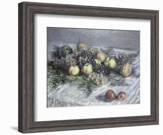 Still Life with Pears and Grapes-Claude Monet-Framed Giclee Print