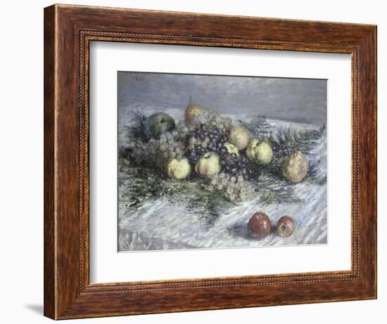 Still Life with Pears and Grapes-Claude Monet-Framed Giclee Print