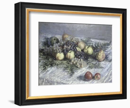 Still Life with Pears and Grapes-Claude Monet-Framed Giclee Print