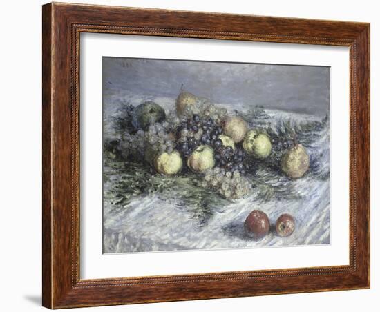 Still Life with Pears and Grapes-Claude Monet-Framed Giclee Print