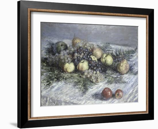 Still Life with Pears and Grapes-Claude Monet-Framed Giclee Print