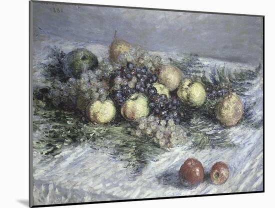 Still Life with Pears and Grapes-Claude Monet-Mounted Giclee Print