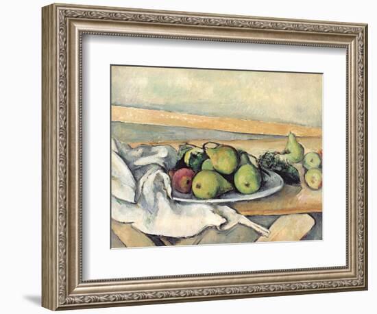 Still Life with Pears, C.1879-82-Paul Cézanne-Framed Giclee Print