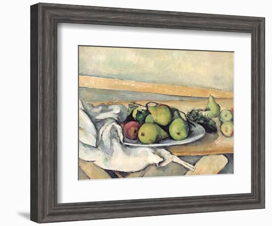 Still Life with Pears, C.1879-82-Paul Cézanne-Framed Giclee Print