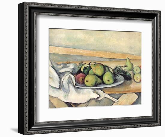 Still Life with Pears, C.1879-82-Paul Cézanne-Framed Giclee Print