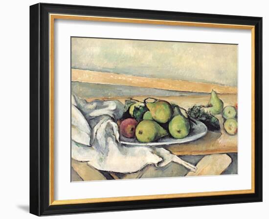 Still Life with Pears, C.1879-82-Paul Cézanne-Framed Giclee Print