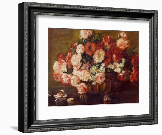 Still-Life with Peonies, 1872-Pierre-Auguste Renoir-Framed Giclee Print