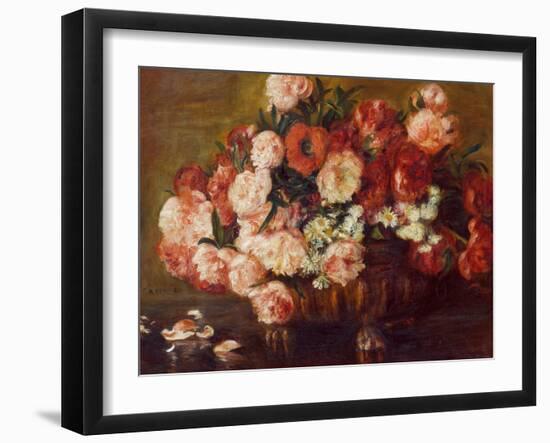 Still-Life with Peonies, 1872-Pierre-Auguste Renoir-Framed Giclee Print