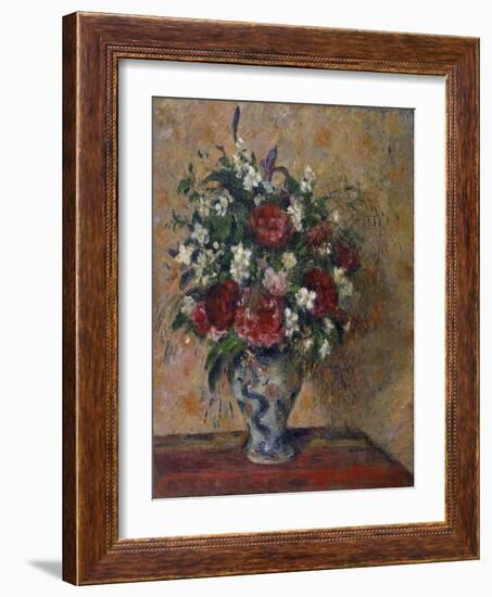 Still Life with Peonies and Mock Orange, 1872-1877-Camille Pissarro-Framed Giclee Print