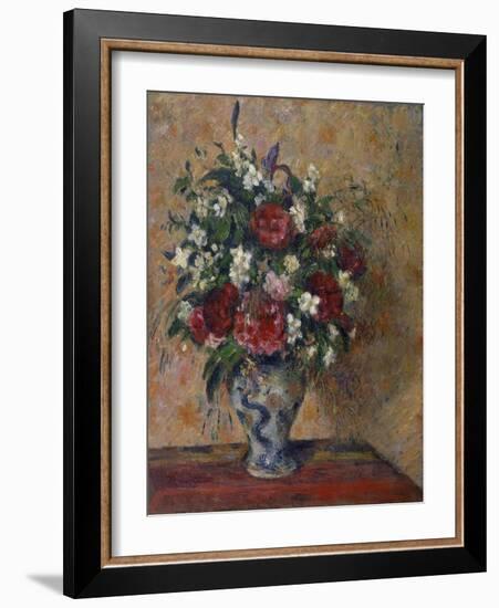 Still Life with Peonies and Mock Orange, 1872-1877-Camille Pissarro-Framed Giclee Print