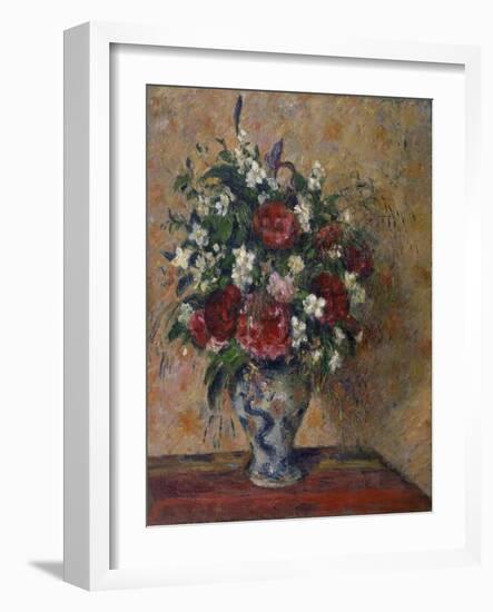 Still Life with Peonies and Mock Orange, 1872-1877-Camille Pissarro-Framed Giclee Print