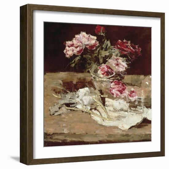 Still Life with Peonies-Carl Schuch-Framed Giclee Print