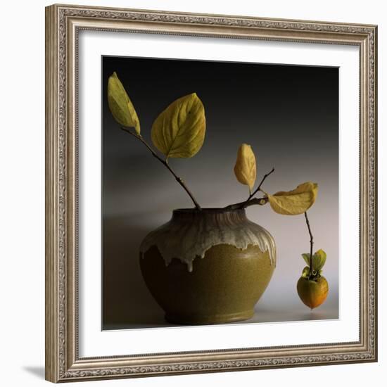 Still Life with Persimmon-Geoffrey Ansel Agrons-Framed Photographic Print