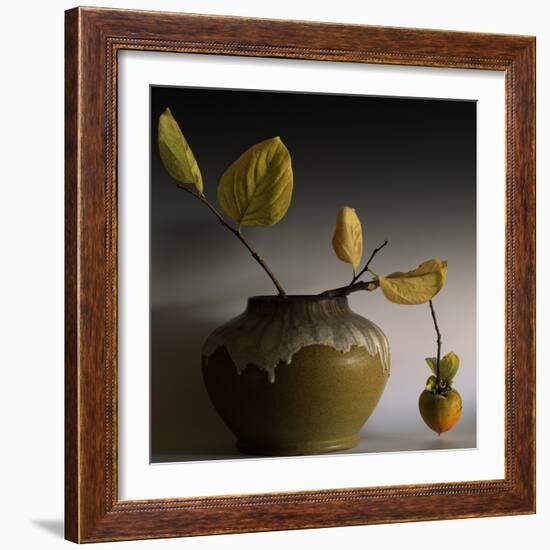 Still Life with Persimmon-Geoffrey Ansel Agrons-Framed Photographic Print