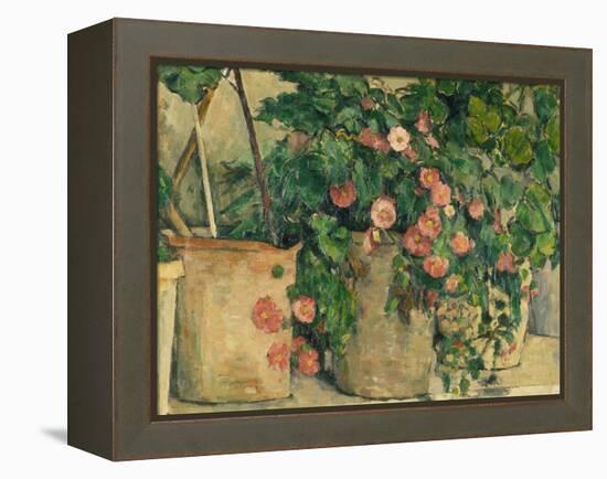 Still Life with Petunias, about 1885-Paul Cézanne-Framed Premier Image Canvas