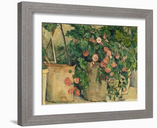 Still Life with Petunias, about 1885-Paul Cézanne-Framed Giclee Print