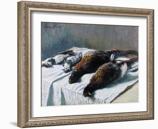 Still Life with Pheasants and Plovers, 1879-Claude Monet-Framed Premium Giclee Print