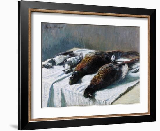 Still Life with Pheasants and Plovers, 1879-Claude Monet-Framed Premium Giclee Print
