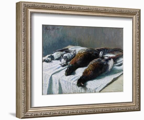 Still Life with Pheasants and Plovers, 1879-Claude Monet-Framed Giclee Print