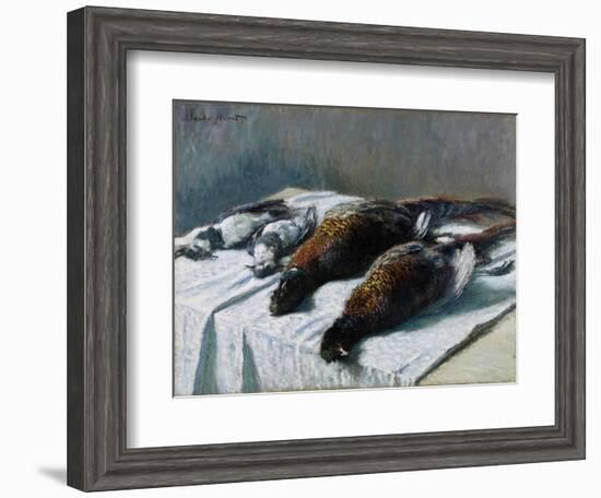 Still Life with Pheasants and Plovers, 1879-Claude Monet-Framed Giclee Print