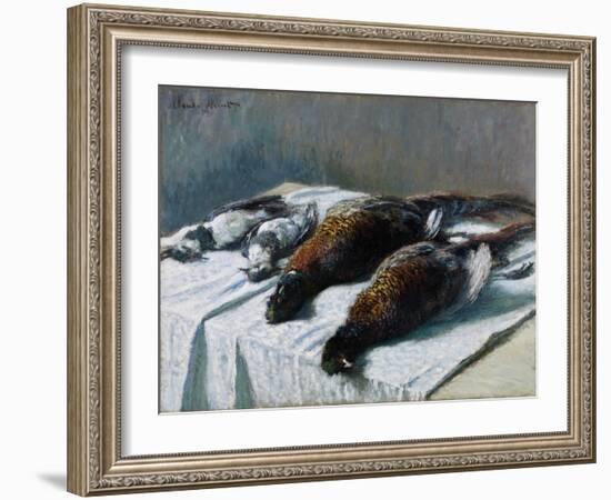 Still Life with Pheasants and Plovers, 1879-Claude Monet-Framed Giclee Print