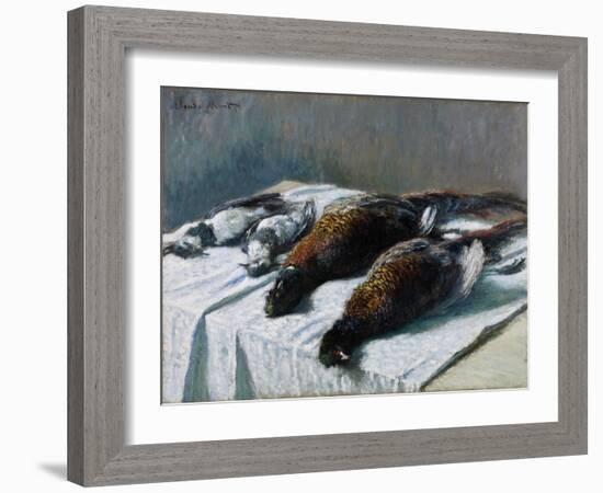 Still Life with Pheasants and Plovers, 1879-Claude Monet-Framed Giclee Print