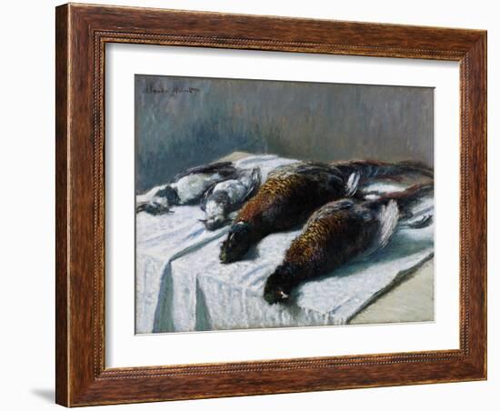 Still Life with Pheasants and Plovers, 1879-Claude Monet-Framed Giclee Print