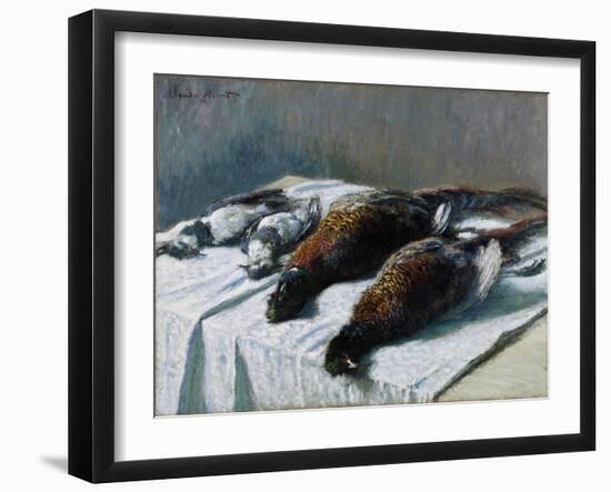 Still Life with Pheasants and Plovers, 1879-Claude Monet-Framed Giclee Print