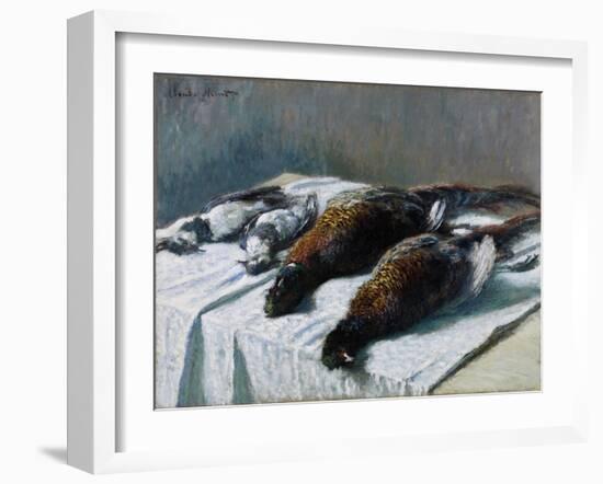 Still Life with Pheasants and Plovers, 1879-Claude Monet-Framed Giclee Print