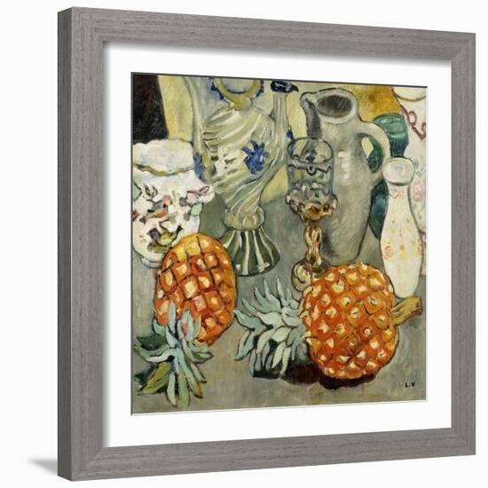 Still Life with Pineapples; Nature Morte a L'ananas, (Oil on Canvas)-Louis Valtat-Framed Giclee Print