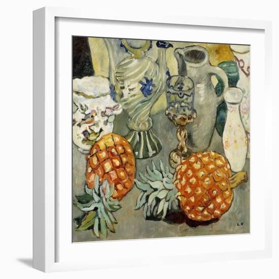 Still Life with Pineapples; Nature Morte a L'ananas, (Oil on Canvas)-Louis Valtat-Framed Giclee Print