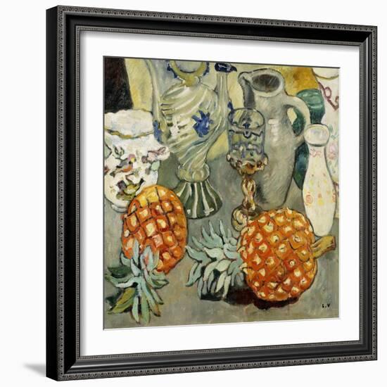 Still Life with Pineapples; Nature Morte a L'ananas, (Oil on Canvas)-Louis Valtat-Framed Giclee Print