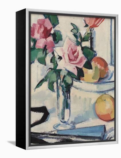 Still Life with Pink Roses-Samuel John Peploe-Framed Premier Image Canvas