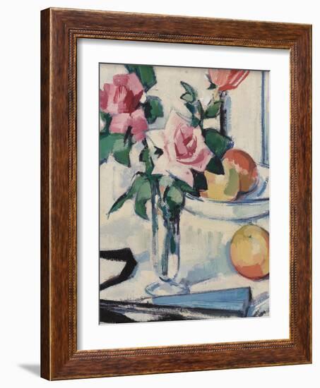 Still Life with Pink Roses-Samuel John Peploe-Framed Giclee Print