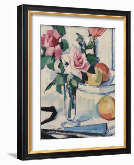 Still Life with Pink Roses-Samuel John Peploe-Framed Giclee Print