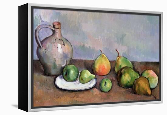 Still Life with Pitcher and Fruit, 1885-87-Paul Cézanne-Framed Premier Image Canvas
