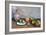 Still Life with Pitcher and Fruit, 1885-87-Paul Cézanne-Framed Giclee Print