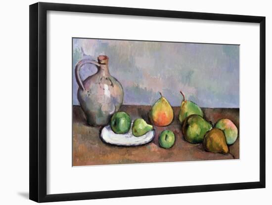 Still Life with Pitcher and Fruit, 1885-87-Paul Cézanne-Framed Giclee Print