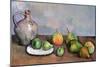 Still Life with Pitcher and Fruit, 1885-87-Paul Cézanne-Mounted Giclee Print