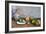 Still Life with Pitcher and Fruit, 1885-87-Paul Cézanne-Framed Giclee Print