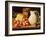 Still Life with Plums, Figs, Bread and Fish-Luis Egidio Melendez-Framed Giclee Print