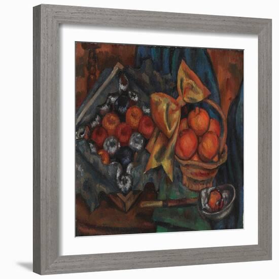 Still Life with Pomegranates and Fruit, 1930 (Oil on Canvas)-Mark Gertler-Framed Giclee Print