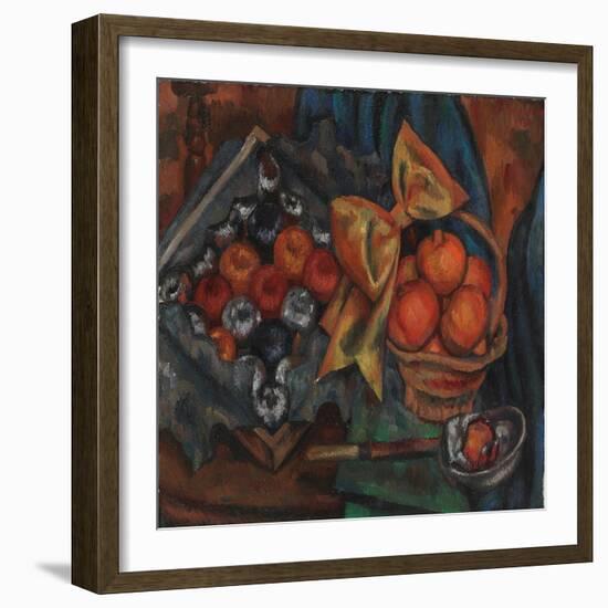 Still Life with Pomegranates and Fruit, 1930 (Oil on Canvas)-Mark Gertler-Framed Giclee Print