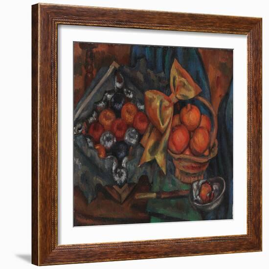 Still Life with Pomegranates and Fruit, 1930 (Oil on Canvas)-Mark Gertler-Framed Giclee Print