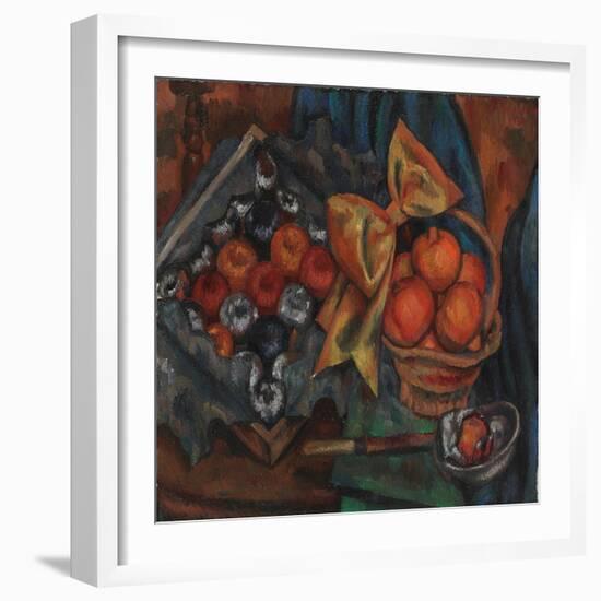 Still Life with Pomegranates and Fruit, 1930 (Oil on Canvas)-Mark Gertler-Framed Giclee Print