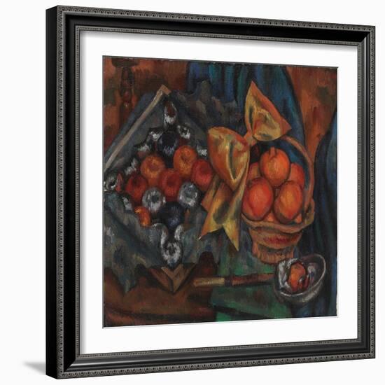 Still Life with Pomegranates and Fruit, 1930 (Oil on Canvas)-Mark Gertler-Framed Giclee Print