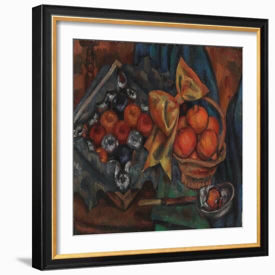 Still Life with Pomegranates and Fruit, 1930 (Oil on Canvas)-Mark Gertler-Framed Giclee Print