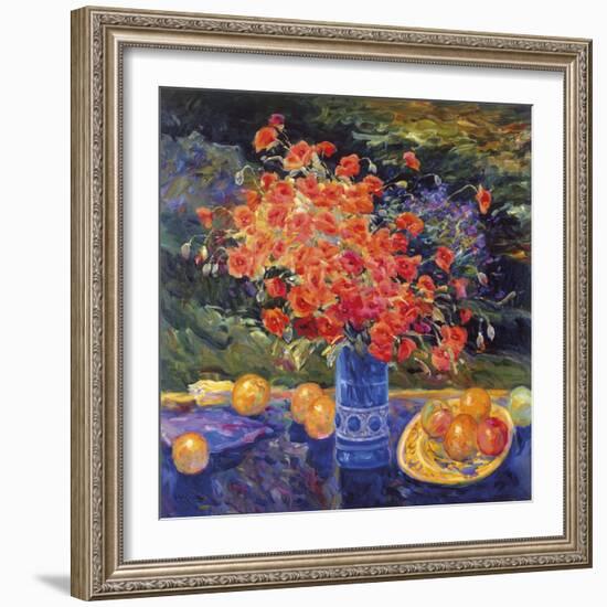 Still Life with Poppy-Malva-Framed Giclee Print