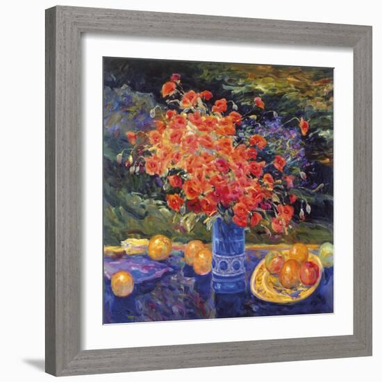 Still Life with Poppy-Malva-Framed Giclee Print